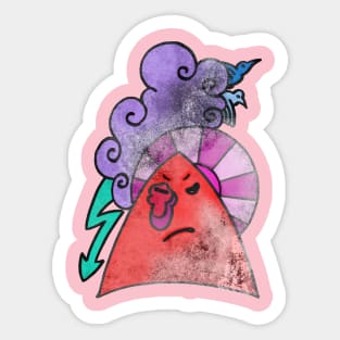 Grumpy face Sticker